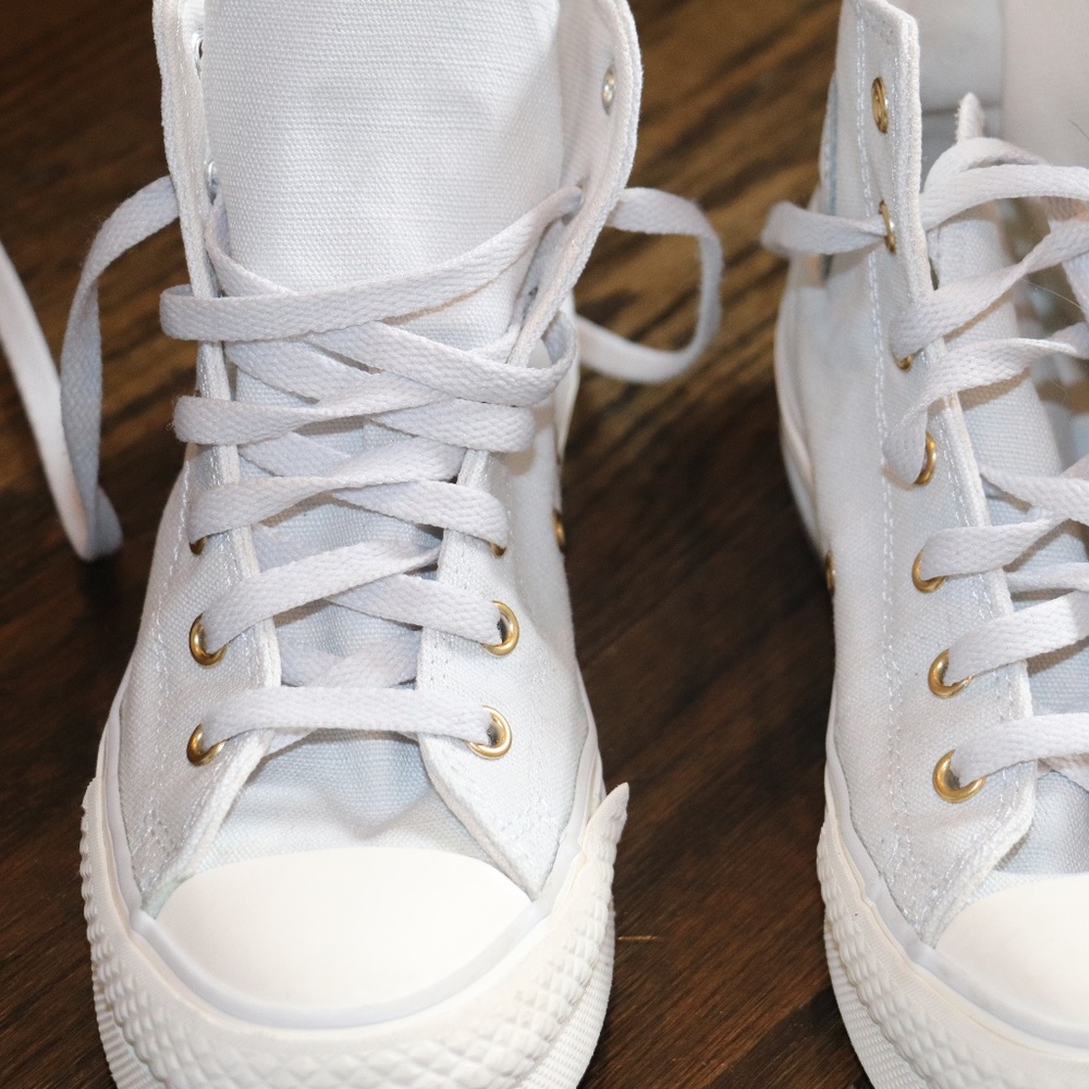 Chuck Taylor All Star EVA Lift Platform Tonal Canvas YOUTH Size 3.5 Barely Grey - Picture 7 of 16